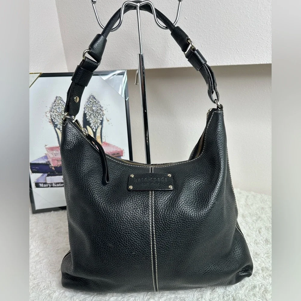 Kate Spade Pebbled Leather Black Shoulder Bag